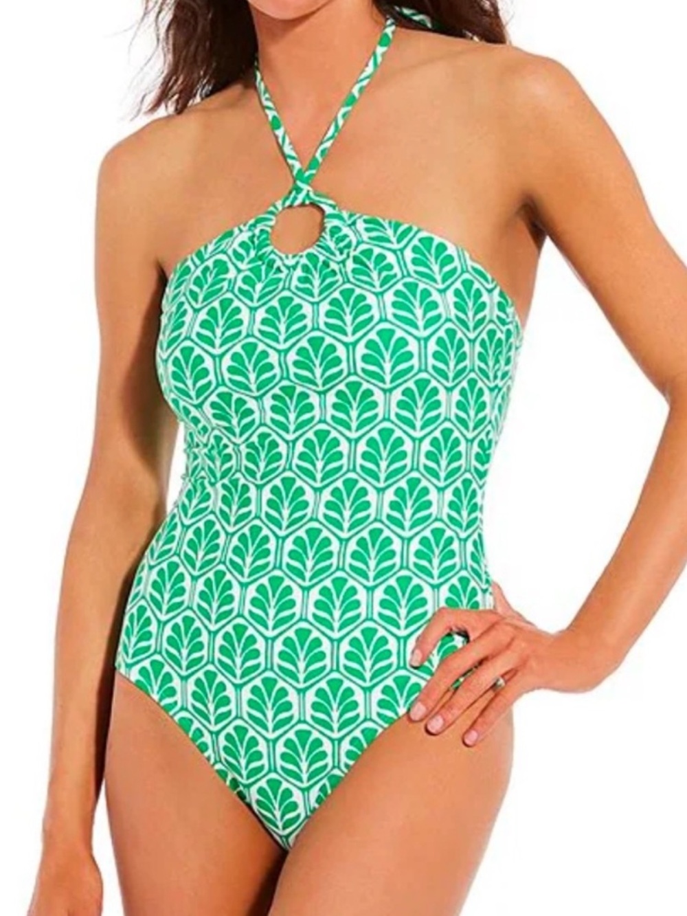 Alex Marie
Signature Sculpt Leaf Escape
Halter Ring One Piece Swimsuit 😎